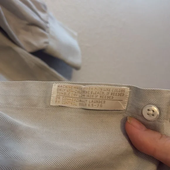 Men’s John W Nordstrom Grey Dress Shirt Size 16/33 - Picture 6 of 7